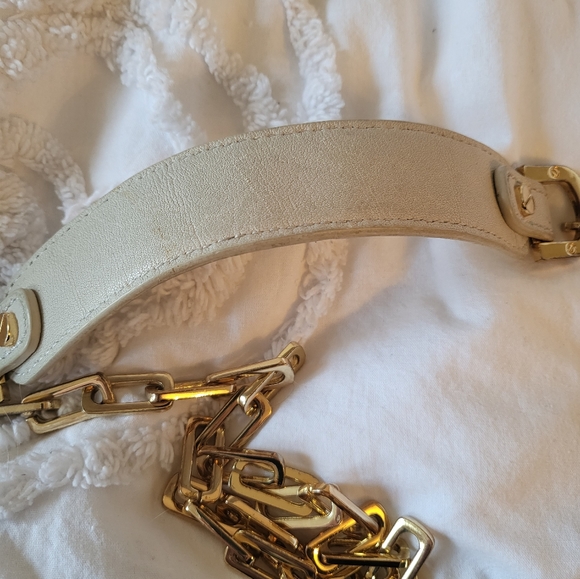 Tory Burch Cream + Gold Leather Crossbody Bag - Picture 7 of 11